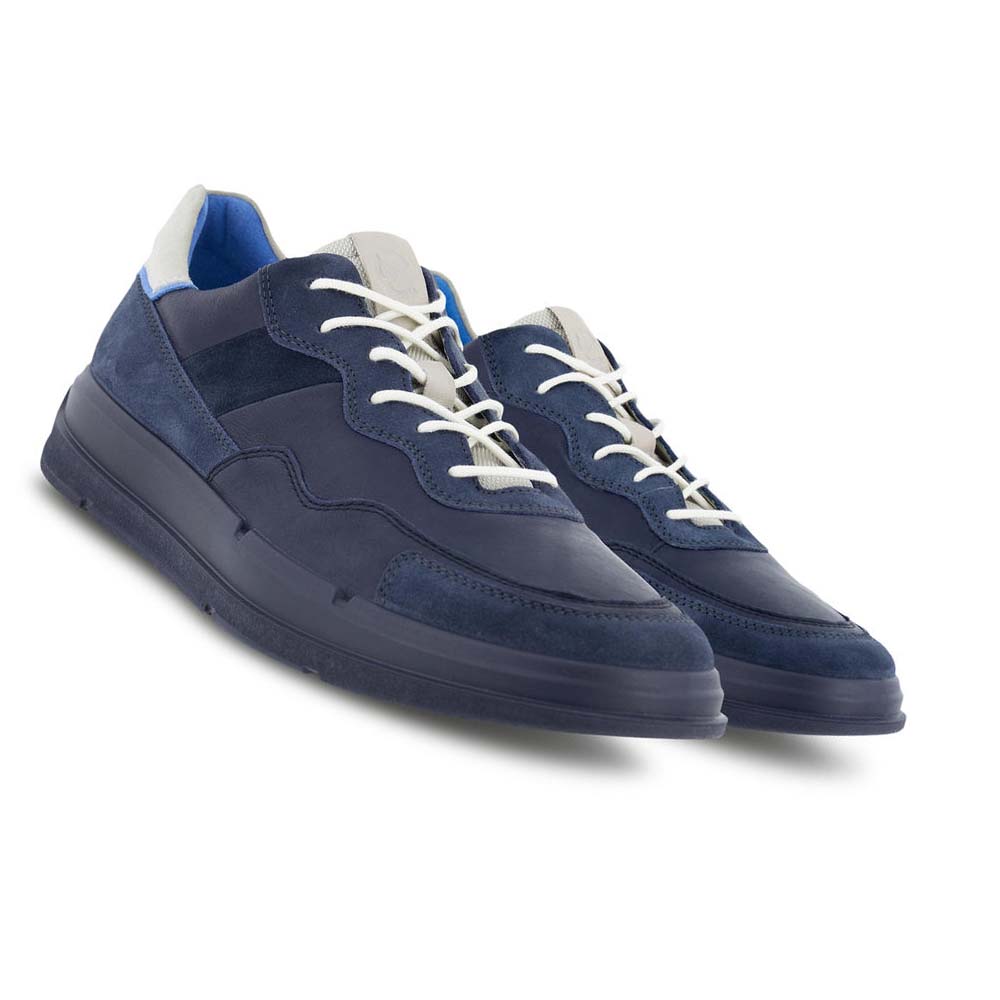 Men's Ecco Soft X Urban Casual Shoes Blue | USA 488LIS